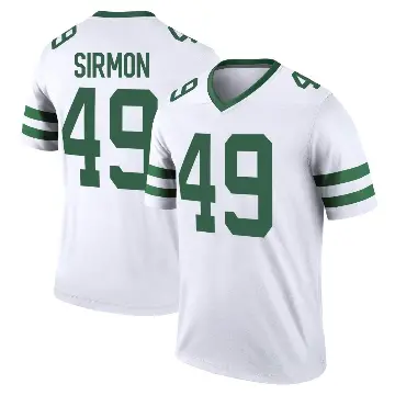 ＃49 Youth Jackson Sirmon White Legend New York Jets Legacy Jersey