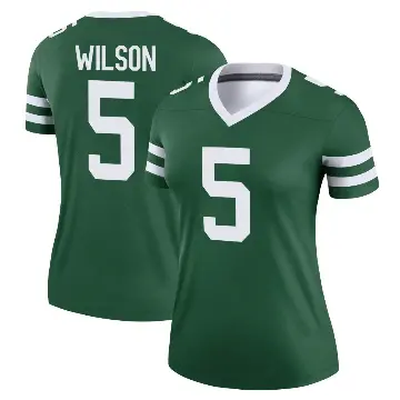 ＃5 Women's Garrett Wilson Green Legend New York Jets Legacy Jersey