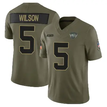 ＃5 Youth Garrett Wilson Olive Limited New York Jets 2025 Salute to Service Jersey