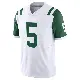 ＃5 Youth Garrett Wilson White Limited New York Jets Classic Alternate Vapor F.U.S.E. Jersey
