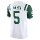＃5 Youth Garrett Wilson White Limited New York Jets Classic Alternate Vapor F.U.S.E. Jersey