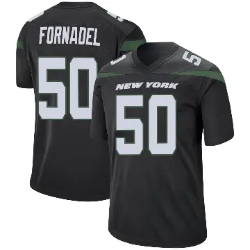 ＃50 Men's Liam Fornadel Black Game New York Jets Stealth Jersey