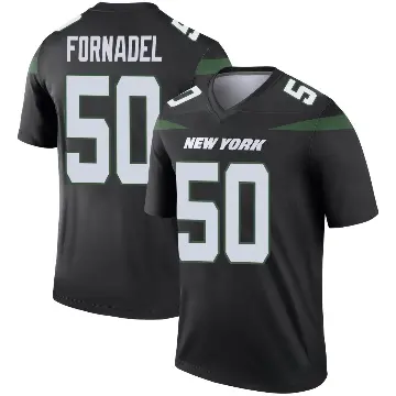 ＃50 Men's Liam Fornadel Black Legend New York Jets Stealth Color Rush Jersey