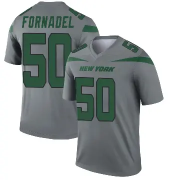 ＃50 Men's Liam Fornadel Gray Legend New York Jets Inverted Jersey