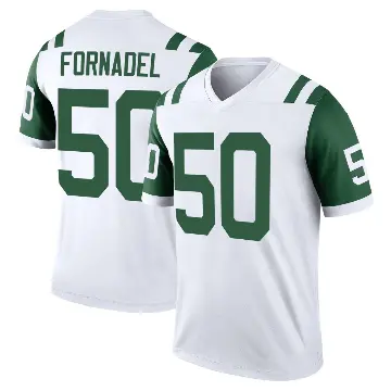 ＃50 Men's Liam Fornadel White Legend New York Jets Classic Alternate Jersey
