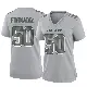 ＃50 Women's Liam Fornadel Gray Game New York Jets Atmosphere Fashion Jersey