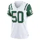 ＃50 Women's Liam Fornadel White Game New York Jets Classic Alternate Jersey