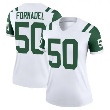 ＃50 Women's Liam Fornadel White Legend New York Jets Classic Alternate Jersey