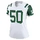 ＃50 Women's Liam Fornadel White Legend New York Jets Classic Alternate Jersey