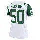 ＃50 Women's Liam Fornadel White Legend New York Jets Classic Alternate Jersey