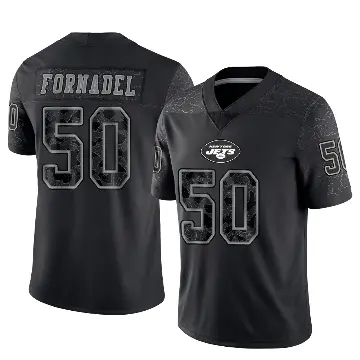 ＃50 Youth Liam Fornadel Black Limited New York Jets Reflective Jersey