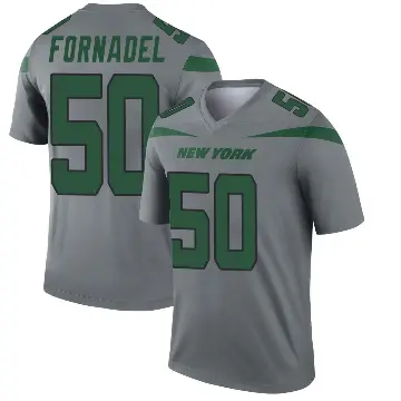 ＃50 Youth Liam Fornadel Gray Legend New York Jets Inverted Jersey