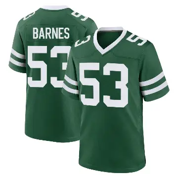 ＃53 Men's Zaire Barnes Green Game New York Jets Legacy Jersey