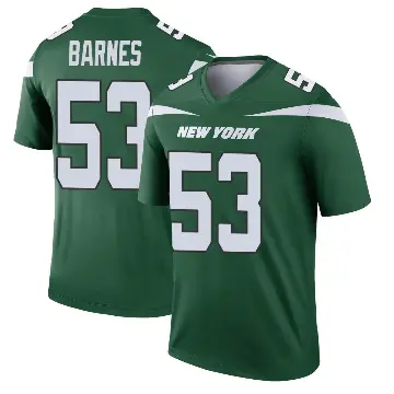＃53 Men's Zaire Barnes Green Legend New York Jets Gotham Player Jersey