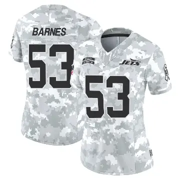 ＃53 Women's Zaire Barnes Arctic Camo Limited New York Jets 2024 Salute to Service Jersey