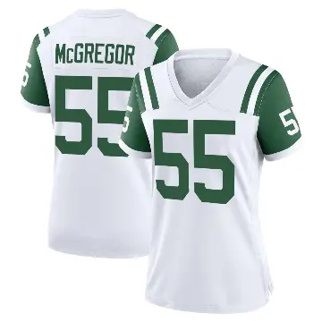 ＃55 Women's Braiden McGregor White Game New York Jets Classic Alternate Jersey