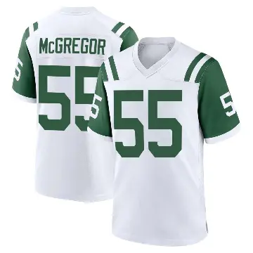 ＃55 Youth Braiden McGregor White Game New York Jets Classic Alternate Jersey