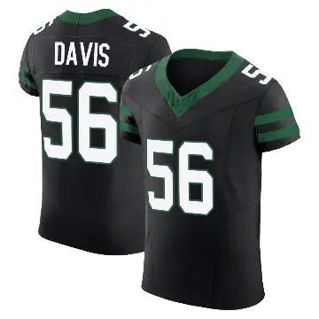 ＃56 Men's Demario Davis Black Elite New York Jets Legacy Alternate Vapor F.U.S.E. Jersey