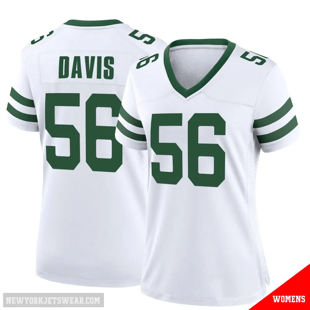 ＃56 Women's Demario Davis White Game New York Jets Legacy Jersey