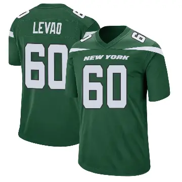 ＃60 Youth Kohl Levao Green Game New York Jets Gotham Jersey