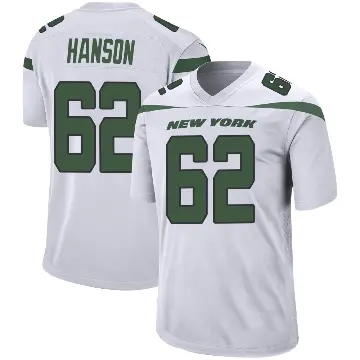 ＃62 Men's Jake Hanson White Game New York Jets Spotlight Jersey