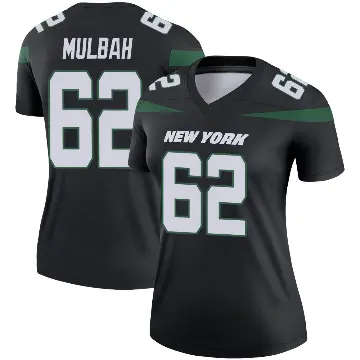 ＃62 Women's Fatorma Mulbah Black Legend New York Jets Stealth Color Rush Jersey