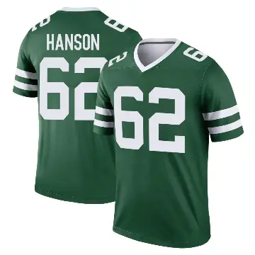 ＃62 Youth Jake Hanson Green Legend New York Jets Legacy Jersey