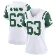 ＃63 Women's Grant Hermanns White Game New York Jets Classic Alternate Jersey