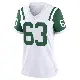 ＃63 Women's Grant Hermanns White Game New York Jets Classic Alternate Jersey