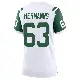＃63 Women's Grant Hermanns White Game New York Jets Classic Alternate Jersey