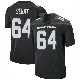 ＃64 Men's Greg Senat Black Game New York Jets Stealth Jersey