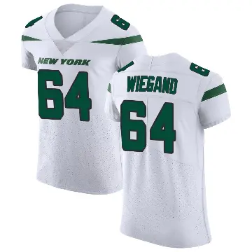 ＃64 Men's Leander Wiegand White Elite New York Jets Spotlight Vapor Untouchable Jersey