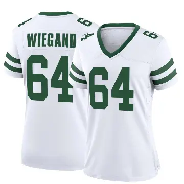 ＃64 Women's Leander Wiegand White Game New York Jets Legacy Jersey