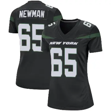 ＃65 Women's Xavier Newman Black Game New York Jets Stealth Jersey