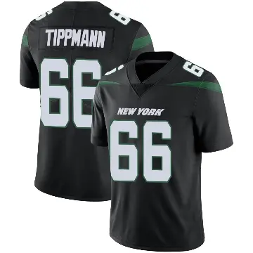 ＃66 Men's Joe Tippmann Black Limited New York Jets Stealth Vapor Jersey