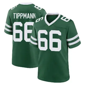 ＃66 Men's Joe Tippmann Green Game New York Jets Legacy Jersey