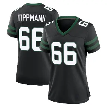 ＃66 Women's Joe Tippmann Black Game New York Jets Legacy Alternate Jersey