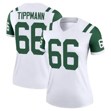 ＃66 Women's Joe Tippmann White Legend New York Jets Classic Alternate Jersey
