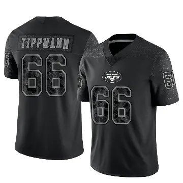 ＃66 Youth Joe Tippmann Black Limited New York Jets Reflective Jersey