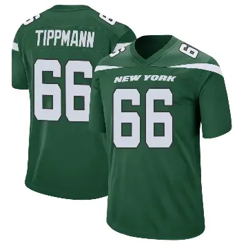 ＃66 Youth Joe Tippmann Green Game New York Jets Gotham Jersey