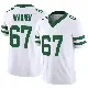 ＃67 Men's Carter Warren White Limited New York Jets Legacy Vapor F.U.S.E. Jersey