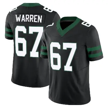 ＃67 Youth Carter Warren Black Limited New York Jets Legacy Alternate Vapor F.U.S.E. Jersey