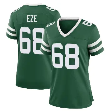 ＃68 Women's Obinna Eze Green Game New York Jets Legacy Jersey