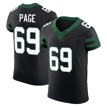 ＃69 Men's Payton Page Black Elite New York Jets Legacy Alternate Vapor F.U.S.E. Jersey