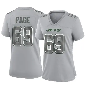 ＃69 Women's Payton Page Gray Game New York Jets Atmosphere Fashion Jersey