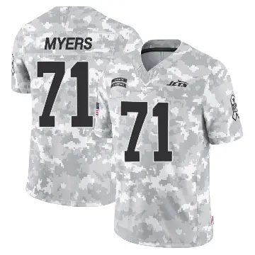 ＃71 Men's Josh Myers Arctic Camo Limited New York Jets 2024 Salute to Service Jersey