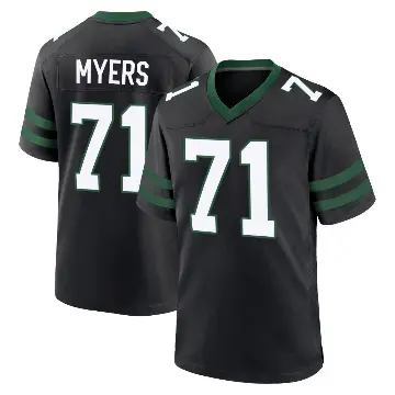 ＃71 Men's Josh Myers Black Game New York Jets Legacy Alternate Jersey