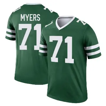 ＃71 Men's Josh Myers Green Legend New York Jets Legacy Jersey