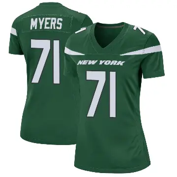 ＃71 Women's Josh Myers Green Game New York Jets Gotham Jersey