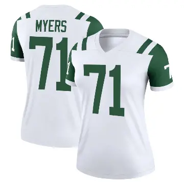 ＃71 Women's Josh Myers White Legend New York Jets Classic Alternate Jersey